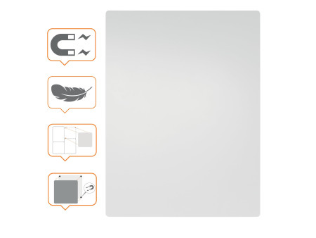 nobo Tableau blanc, acier, 600 x 450 mm, sans cadre