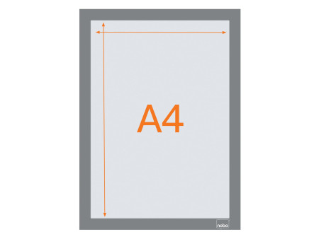nobo Cadre magnétique, A4, argent