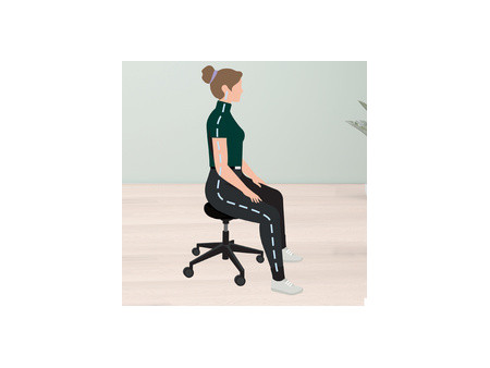LEITZ Tabouret Ergo, roulettes et assise confortable, noir