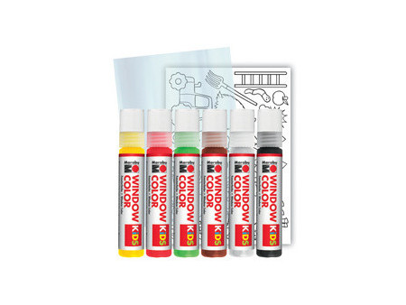 Marabu KiDS Kit Window Color 'Ferme', 6 x 25
