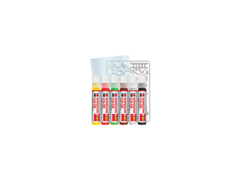 Marabu KiDS Kit Window Color 'Ferme', 6 x 25
