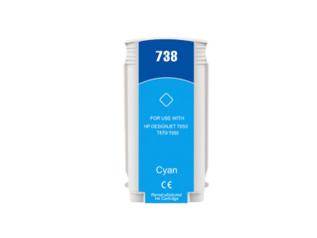 Cartouche compatible HP 738 - Cyan - 130 ml