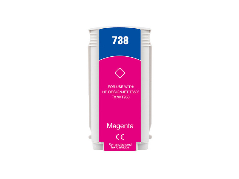 Cartouche compatible HP 738 - Magenta - 130 ml