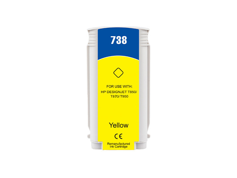 Cartouche compatible HP 738 - Jaune - 130 ml