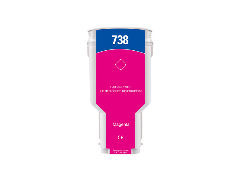 Cartouche compatible HP 738 - Magenta - 300 ml