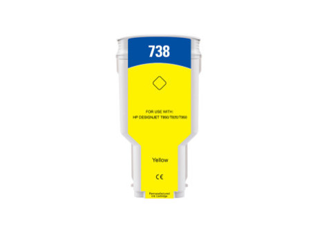 Cartouche compatible HP 738 - Jaune - 300 ml