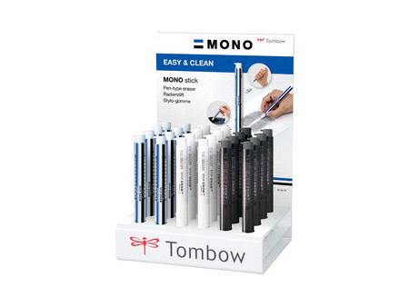 Tombow Stylo-gomme 'MONO Stick', présentoir de 24
