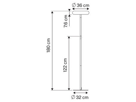 UNiLUX Lampadaire à LED COCOON, hauteur: 1.800 mm, noir