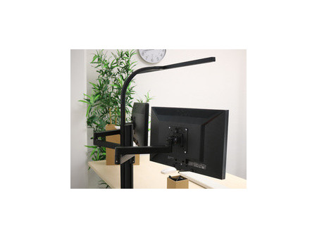 UNiLUX Bras support double écran AXIO, pince, noir