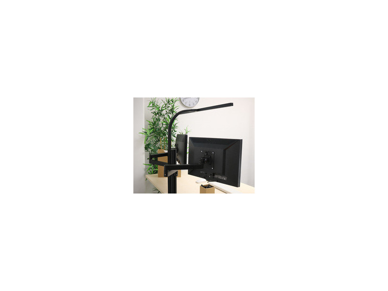 UNiLUX Bras support double écran AXIO, pince, noir