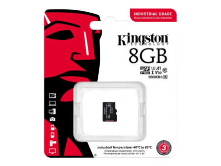 KINGSTON 8Go microSDHC Industrial C10