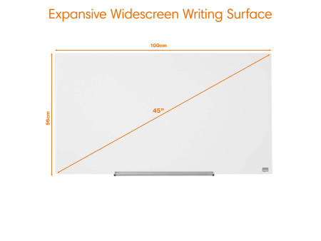 nobo Tableau en verre Impression Pro Widescreen, 45', blanc