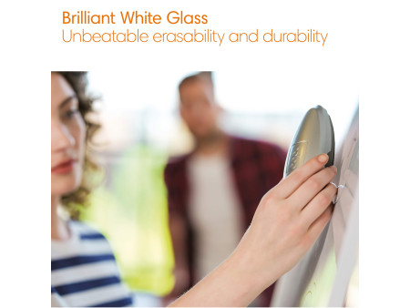 nobo Tableau en verre Impression Pro Widescreen, 45', blanc