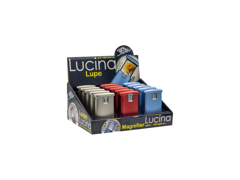 WEDO Loupe Lucina avec lumière LED, présentoir de 15