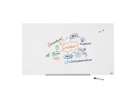 nobo Tableau en verre Impression Pro Widescreen, 57', blanc
