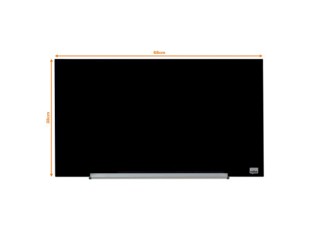 nobo Tableau en verre Impression Pro Widescreen, 31', noir