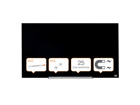 nobo Tableau en verre Impression Pro Widescreen, 45', noir
