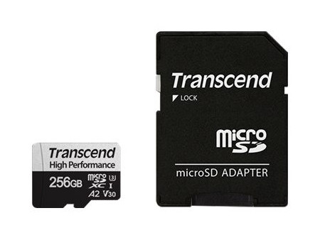 TRANSCEND 256Go microSDavec adaptateur