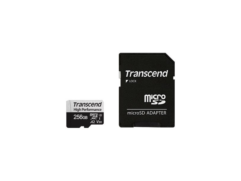 TRANSCEND 256Go microSDavec adaptateur