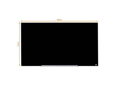 nobo Tableau en verre Impression Pro Widescreen, 57', noir