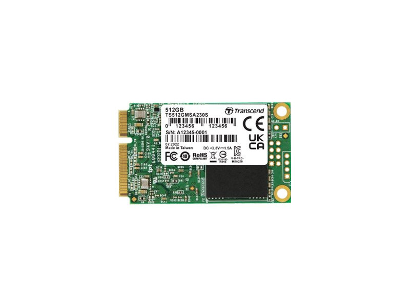 TRANSCEND 512Go mSATA SSD SATA3 3D TLC