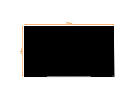 nobo Tableau en verre Impression Pro Widescreen, 85', noir