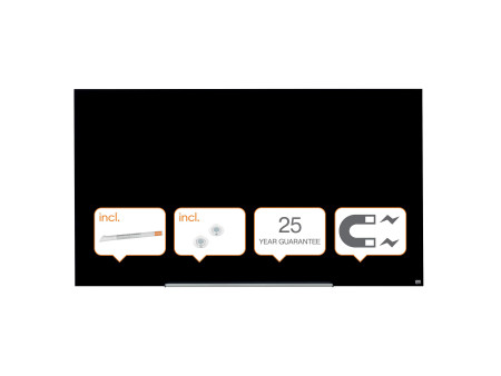 nobo Tableau en verre Impression Pro Widescreen, 85', noir