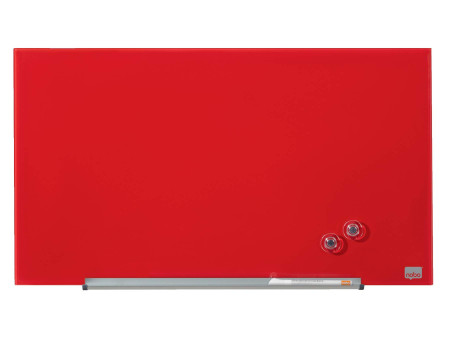 nobo Tableau en verre Impression Pro Widescreen, 31', rouge
