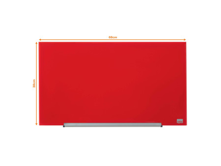nobo Tableau en verre Impression Pro Widescreen, 31', rouge