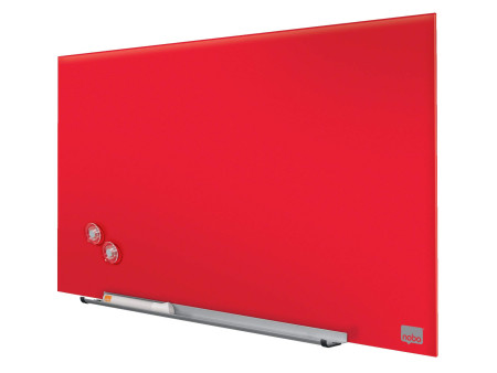 nobo Tableau en verre Impression Pro Widescreen, 31', rouge
