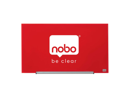 nobo Tableau en verre Impression Pro Widescreen, 31', rouge