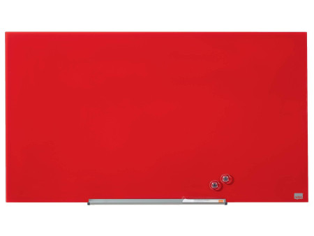 nobo Tableau en verre Impression Pro Widescreen, 45', rouge