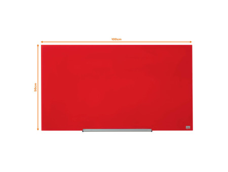 nobo Tableau en verre Impression Pro Widescreen, 45', rouge
