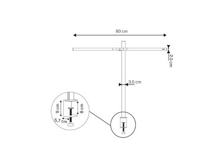 UNiLUX Lampe de bureau à LED ELITE LUMINO, pince, noir