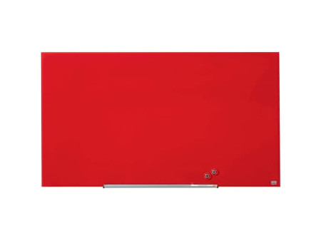 nobo Tableau en verre Impression Pro Widescreen, 85', rouge