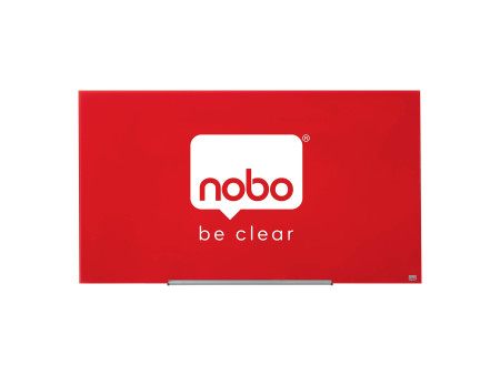 nobo Tableau en verre Impression Pro Widescreen, 85', rouge