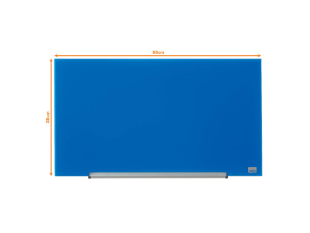 nobo Tableau en verre Impression Pro Widescreen, 31', bleu