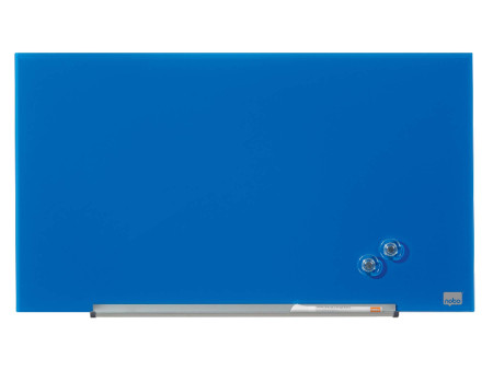 nobo Tableau en verre Impression Pro Widescreen, 31', bleu
