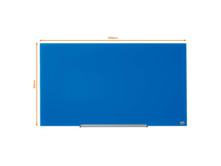 nobo Tableau en verre Impression Pro Widescreen, 45', bleu