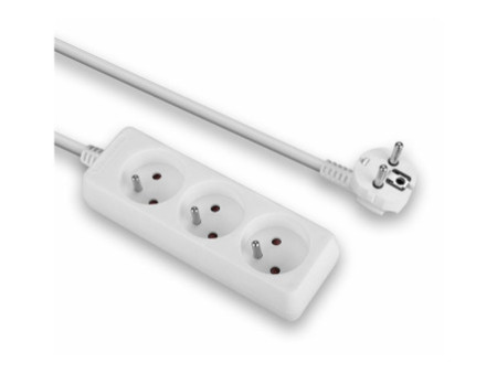 LINDY 3 way Mains Gang Socket FR