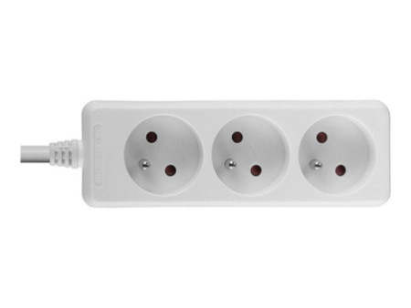 LINDY 3 way Mains Gang Socket FR