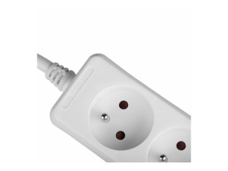 LINDY 3 way Mains Gang Socket FR