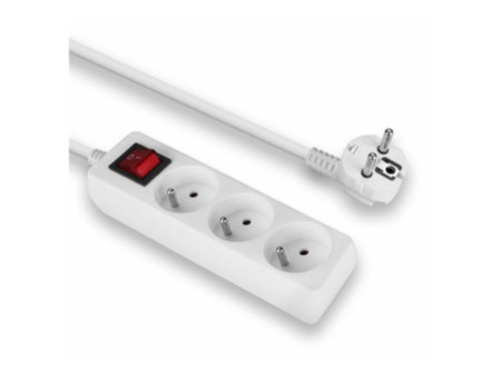 LINDY Mains 3 way gang socket switch FR