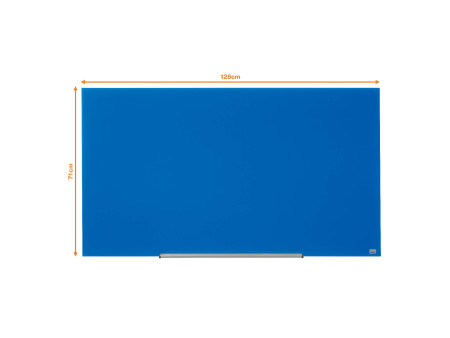 nobo Tableau en verre Impression Pro Widescreen, 57', bleu