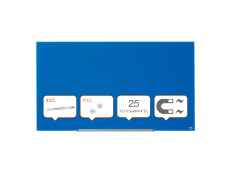nobo Tableau en verre Impression Pro Widescreen, 57', bleu