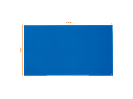 nobo Tableau en verre Impression Pro Widescreen, 85', bleu