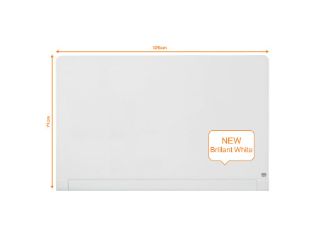 nobo Tableau en verre Impression Pro Widescreen, 57', blanc