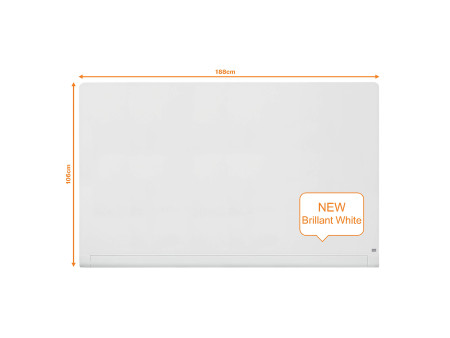 nobo Tableau en verre Impression Pro Widescreen, 85', blanc