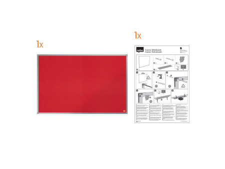 nobo Tableau d'affichage Essence, (L)1800 x (H)1200 mm,rouge
