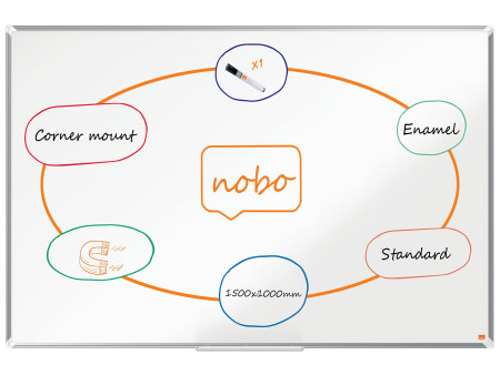 nobo Tableau blanc mural Premium Plus Emaille, (L)1.500 x